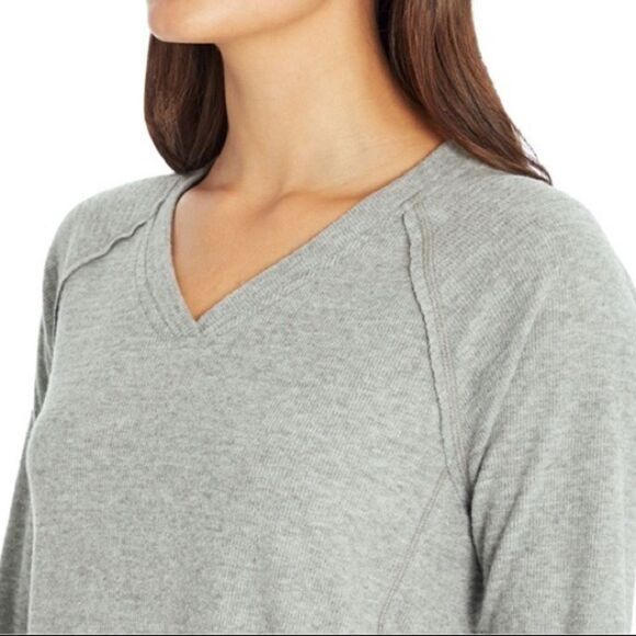 Wildfox Haley Ribbed Soft Long Sleeve Grey Small - Picture 2 of 10